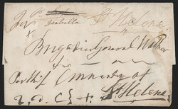 India, Bhauglepoor, 1825, "BHAUGULPORE POST OFFICE/18__" Double-Oval ...