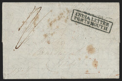 India, Bishauth, 1838, "BISHAUTH/Paid" Framed Handstamp (Giles 1 -- ...