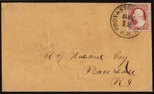 UNITED STATES: 1851 3c rose red rose type I, Plate 2 or 3 ,four large ...