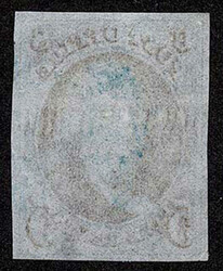 UNITED STATES: 1847 5c brown orange ,blue grid cancel , good margins ...