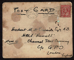 CANADA: 1905 Hand-drawn picture of the U.S.S. Illinois (BB-7) on ...