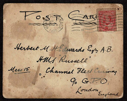 CANADA: 1905 Hand-drawn picture of the H.M.S. Ariadne (M65) on ...