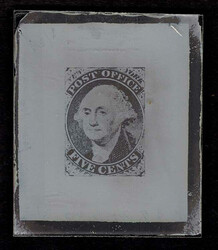 SR SPERATI Reproduction: New York, N.Y., 1848 5c negative glass ...