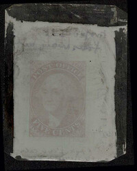 SR SPERATI Reproduction: 1845 5c,reversed cliché on celluloid in ...