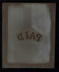 SR SPERATI Reproduction: Cancellation, "PAID" curved arc in negative ...