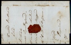 Lettera da Napoli 26 giugno 1858 a Palma affrancata con 1 gr. rosa ...