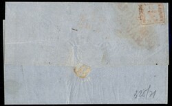 Lettera del 5 marzo 1858 da Vallo per Genova con 1 gr. rosa chiaro + ...