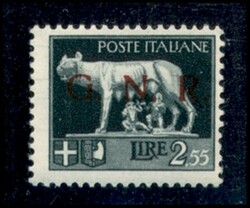 1943 - 2,55 lire (483/Aa) con punto grosso dopo N - gomma integra - ...