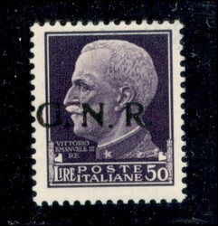 1943 - 50 lire (489/Ifd errore pd) - punto piccolo dopo N (pos. 99) - ...