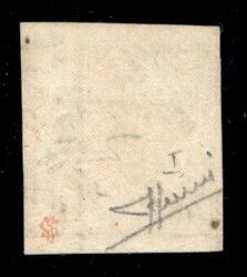1858 - 20 gr. rosa brunastro 1a Tavola (12 cat. 1.350) usato con ...
