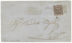 Lettera da Aulla affrancata con 10 cent errore EEnt - bene marginato ...