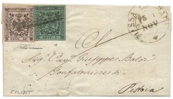 Letterina da Massa Carrara 5.11.55 affrancata con 10 cent errore ...