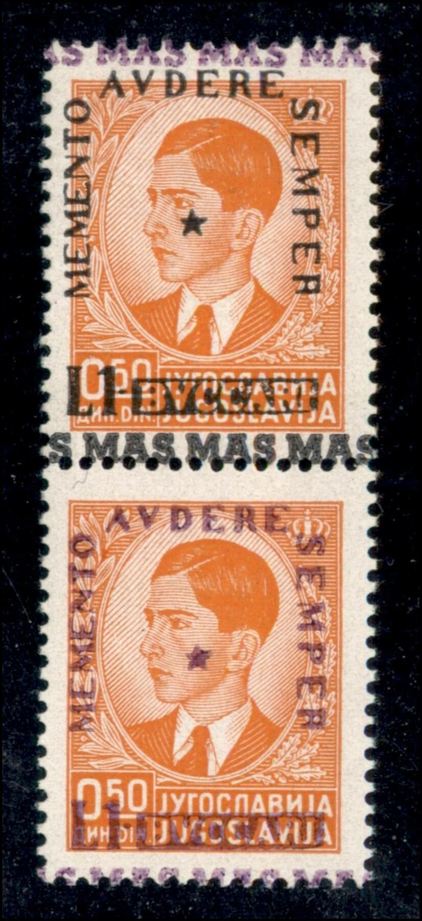 MAS “non a cavallo” - 1 lira Buccari (35B + 35C) - coppia ...