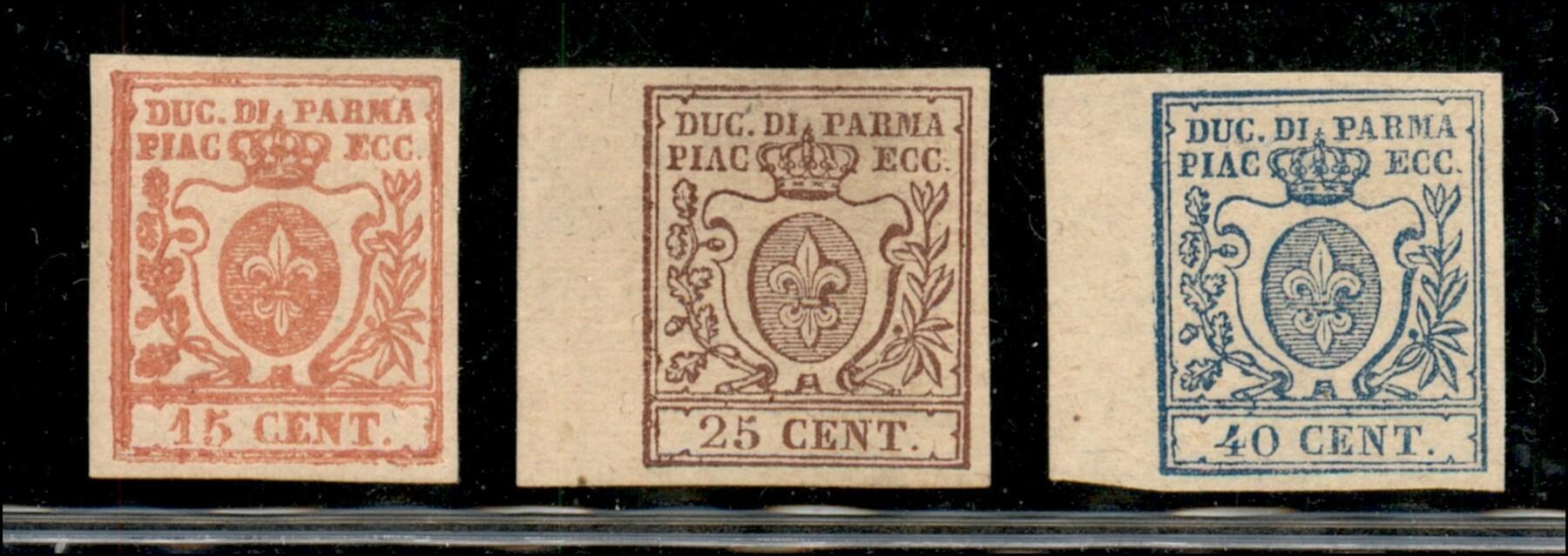 Terza Emissione - 1857/1859 - Tre valori (9/11) - gomma originale - G ...