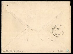 1865 - 20 cent su 15 cent celeste chiaro I tipo (23) in coppia + 20 ...