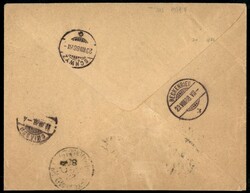 Busta affrancata con 50 cent Umberto I (42) da Palermo del 20.8.88 ...