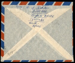 Aerogramma affrancato con 20 mil + due 5 mil (5 + 9) per Kniusborg ...