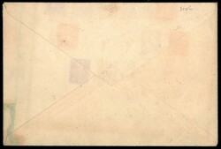 1944 - Serie Imperiale soprastampata (1/16) applicata su busta e ...