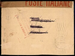 Busta riparata d'ufficio affrancata con quattro 30 cent Stemma ...