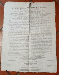 Repubblica Cisalpina - documento riguardante la riattivazione del ...