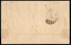 Annullato di Cotrone - 2 grana (20) corto in alto su lettera per ...