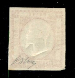 1861 - 5 grana carminio (21 Tipo ama) - senza stampa in alto - A di ...