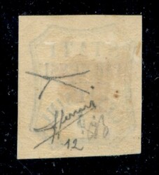 1859 - 5 cent verde scuro (12a) - gomma originale - Sorani + Cert. ...