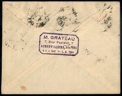 Salone Nautico - Parigi 19.12.1929 - aerogramma per Strasburgo