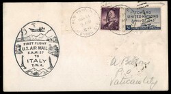 1946 (31 marzo/4 aprile) - New York Vaticano New York - aerogramma ...