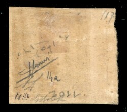 1859 - 50 grana cioccolato (14a) angolo di foglio (Posiz. 91) - gomma ...