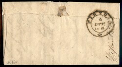 Cascina 4 ott 1854 - Coppia orizzontale del 1 crazia (4) su lettera ...