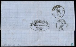 Due 20 cent indaco scuro (2) su busta da Milano a Ginevra del 15.7.62 ...