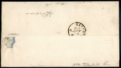 Involucro di lettera affrancato con coppia orizzontale del 5 cent ...