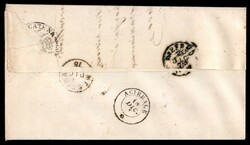 Aci Catena - corsivo annullatore di 10 cent (17) - piego per Palermo ...