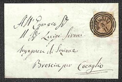 Lotto composto da un frammento e sei lettere con 15 o 30 cent con ...