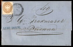 Fresca lettera affrancata con 15 soldi (40) bene dentellato - ...