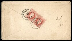 Recom. di Branzoll - busta postale da 5 kreuzer con affrancatura ...