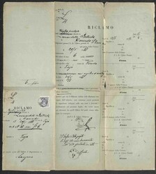 RICLAMO in foglio doppio da Sanzeno a Tajo del 20.5.88 col 10 kreuzer ...