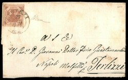 Chieti (P.ti 10) - 2 grana (7 - III Tavola) su involucro di lettera ...