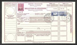 Cavallino 1000 lire Pacchi Postali (26/I) soprastampato applicato su ...