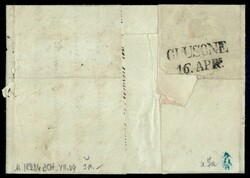 Lettera affrancata con 30 cent (7a) molto bene marginato - Milano R52 ...