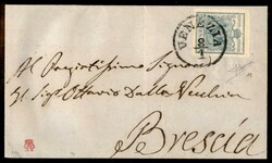 Fresca lettera da Venezia recante 45 cent (11) ottimamente marginato ...