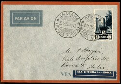 ASMARA ROMA - 1935 (26 novembre) - Longhi 3359 - Ala Littoria - Primo ...