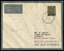 BERBERA DJIBOUTI - 1935 (18 dicembre) - Longhi 3484 - AL - Volo ...