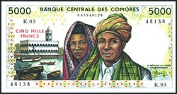 110.550.185: Banknotes – Africa - Comoros