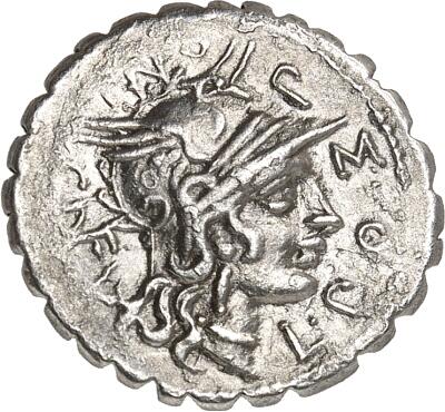 RÖMISCHE REPUBLIK : Silbermünzen. L. Licinius Crassus, Gn. Domitius ...