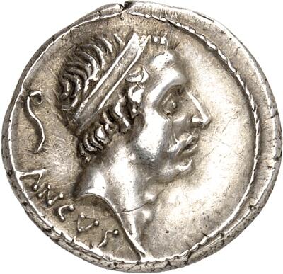 RÖMISCHE REPUBLIK : Silbermünzen. Lucius Marcius Philippus 56 v. ...