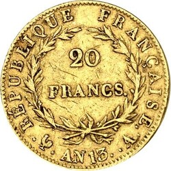 FRANKREICH. Konsulat, Napoleon Premier Consul 1801-1804. 20 Francs An ...