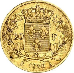 FRANKREICH. Charles X. 1824-1830. 20 Francs 1830A Gold 5,82g fein. ...