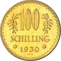 ÖSTERREICH. 1. Republik 1919-1938. 100 Schilling 1930 Gold 21,17g ...